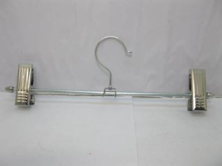 10X New Adjustable Clips Trouser Hanger