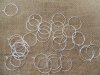 400 Silver Plated Wine Glass Rings Charm Hoop Findings 25mm