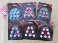 6Pack Shiny Plastic Beads DIY Jewelry Making Accessory Mixed