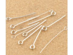 (image for) 250gram(3000Pcs) Silver Plated Eye Pins Jewelry Finding 20mm