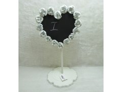 (image for) 1X HQ Flowered Heart Shape Table Seat Sign Note Chart for Weddin