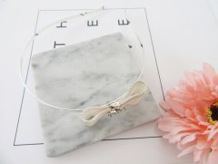 (image for) 1Pc Silver Plated Metal Hairband with Knowbot 12cm Dia.