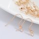 1000Pcs Rose Golden Ear Wire Hooks W/Bead Coil