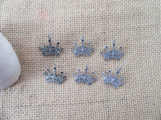 100Pcs New Crown Beads Charms Pendants Jewellery Findings