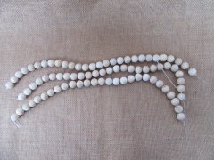 (image for) 3Strands X 27Pcs White Round Genstone Beads 15mm Dia.