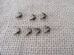 (image for) 100Packs X 20Pcs Bronze Charlotte End Crimps Bead Tips 4mm Clams