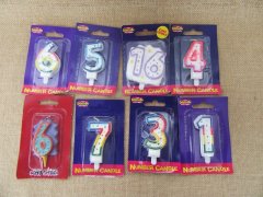 (image for) 12Pcs Number Birthday Candle Party Cake Cupcake Topper Assorted