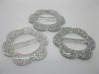(image for) 98Pcs Sliver Flower Buckles 30mm Wedding Favor
