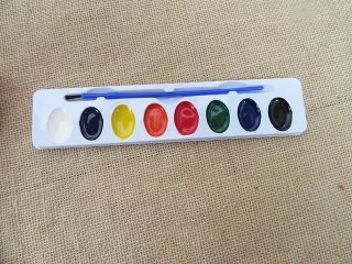 12heets Water Color Kids Painting Set Case Water Color w/Brush