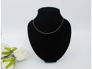 1X Black Velvet Necklace Display Bust Stand 22cm High