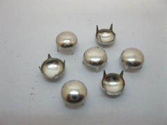 (image for) 500Pcs Silver Color Brass Dome Studs 8x8mm Leather Craft