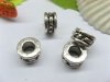 50pcs Tibetan Silver Short lines Barrel Beads European Design 50pcs Tibetan Silver Short lines Barrel Beads European Design