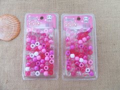 24Sheet x 60Pcs Pink Barrel Pony Beads Dreadlock Bead 12mm 24Sheet x 60Pcs Pink Barrel Pony Beads Dreadlock Bead 12mm
