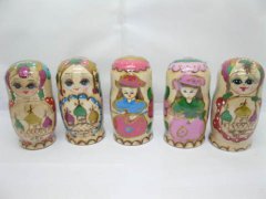 5Sets Russian Wooden 5 Nesting Dolls toy-o10 5Sets Russian Wooden 5 Nesting Dolls toy-o10