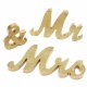 1Set Golden Large Size Mr & Mrs Wedding Sign Decoration