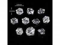 900 Clear Acrylic Ice Pieces Stones Wedding Party 14mm