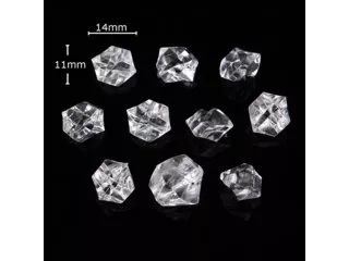 900 Clear Acrylic Ice Pieces Stones Wedding Party 14mm