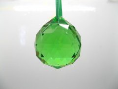10Pcs Green Lead Crystal Ball Suncatchers 20X25mm 10Pcs Green Lead Crystal Ball Suncatchers 20X25mm