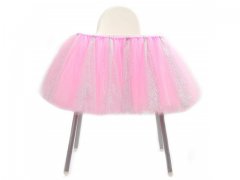 1Pc Pink Tutu Skirt High Chair Tulle Table Cover Party Favor 1Pc Pink Tutu Skirt High Chair Tulle Table Cover Party Favor