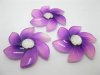 20Pcs Purple Flower Hairclip Jewelry Finding Beads 6cm
