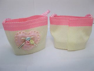 40Pcs Pink Knitted Candy Basket Bag Baby Shower
