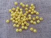 1000 Yellow 8mm Round Simulate Pearl Beads