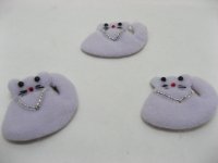 100pcs Purple Padded Appliques Craft Cats Embellishments