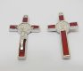 50X Enamel Red Cross Pendant Jewellery Finding 3.8x2x0.5cm