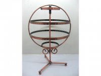 1X Copper Globe Shape Holder Earring Display Rack dis-ea183