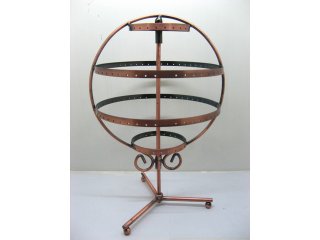 1X Copper Globe Shape Holder Earring Display Rack dis-ea183