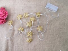 1Pc 10LED Star String Lights Christmas Curtain Fairy Lamps Home