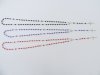 12 Long Beaded Rope Chain Cross Pendant Necklace 58cm Mixed