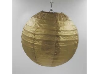 12Pcs New Plain Golden Round Paper Lantern Wedding Favor 15cm