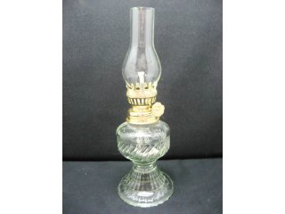 Antique Clear Glass Kerosene Oil Finger Lamp
