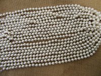 10String x 60Pcs Round Plastic Simulate Pearl Beads Jewelry