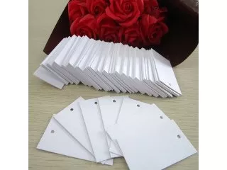 1000Pcs Plain White Clothes Price Tag 3.5X7cm