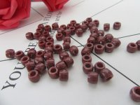 1100 New Plastic Coffee Barrel Pony Beads 6x8mm