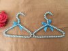 6Pcs Blue Pearl Beaded Clothes Coat Trousers Hanger for Kids