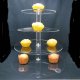 1Set HQ 4-Tier Clear Acrylic Round Cupcake Stand Wedding Party D