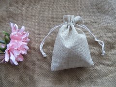 50 Plain Hemp Drawstring Jewelry Gift Pouches 13x9.5cm