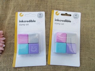 6Sheets x 4Pcs Colorful Sea Star Shell Octopus Etc Toy Stamp Set