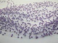 60Strands Purple Beaded Garland for Wedding Craft Dia.3mm
