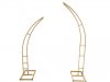 1Set 2Pcs New Golden Garden Arch Double Round Heavy Duty Stand 1Set 2Pcs New Golden Garden Arch Double Round Heavy Duty Stand