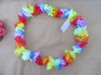 12Pcs Colorful Hawaiian Dress Party Flower Leis/Lei Petal 7cm Di
