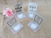 24Pcs Chic Glass Tea Light Holder Wedding Party Home Decoration