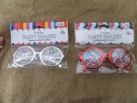 6Pcs Eye Glasses w/Confetti Pretend Costume Party Favor