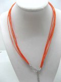 100 Orange Multi-stranded Waxen Strings For Necklace