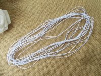 12Packs x 2Pcs Round White Sewing Elastic Cord Soft Strap