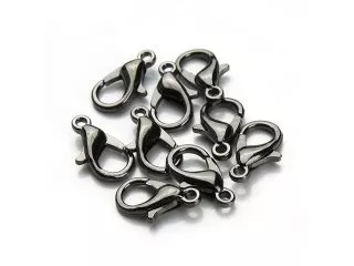 200 Gun Black Lobster Claw Clasps Jewellery Finding 22mm