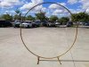 1X Golden Large Circle Wedding Garden Arch Backdrop Single Tube